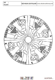 Mandala boyama sayfaları